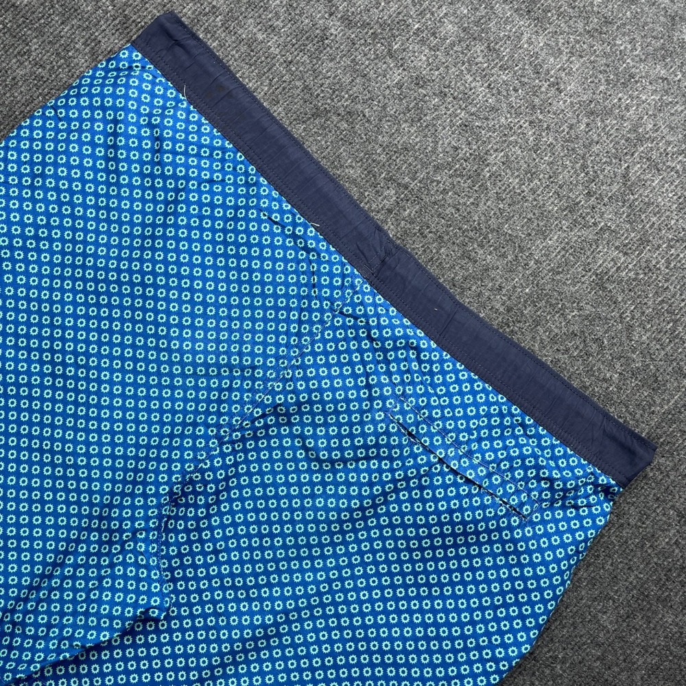 Nautica Swim Trunks Blue Geometric Print Board Shorts Mens XL 6in Inseam